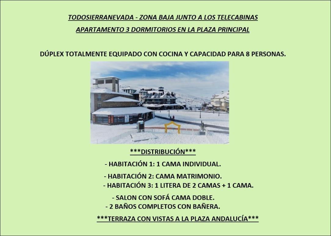 Ski & Snow Apartmentos By Todosierranevada - Plaza Principal Junto A Los Telecabinas Sierra Nevada Exteriér fotografie